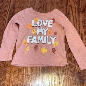 Cute Love my Family Autumn shirt - size 3T